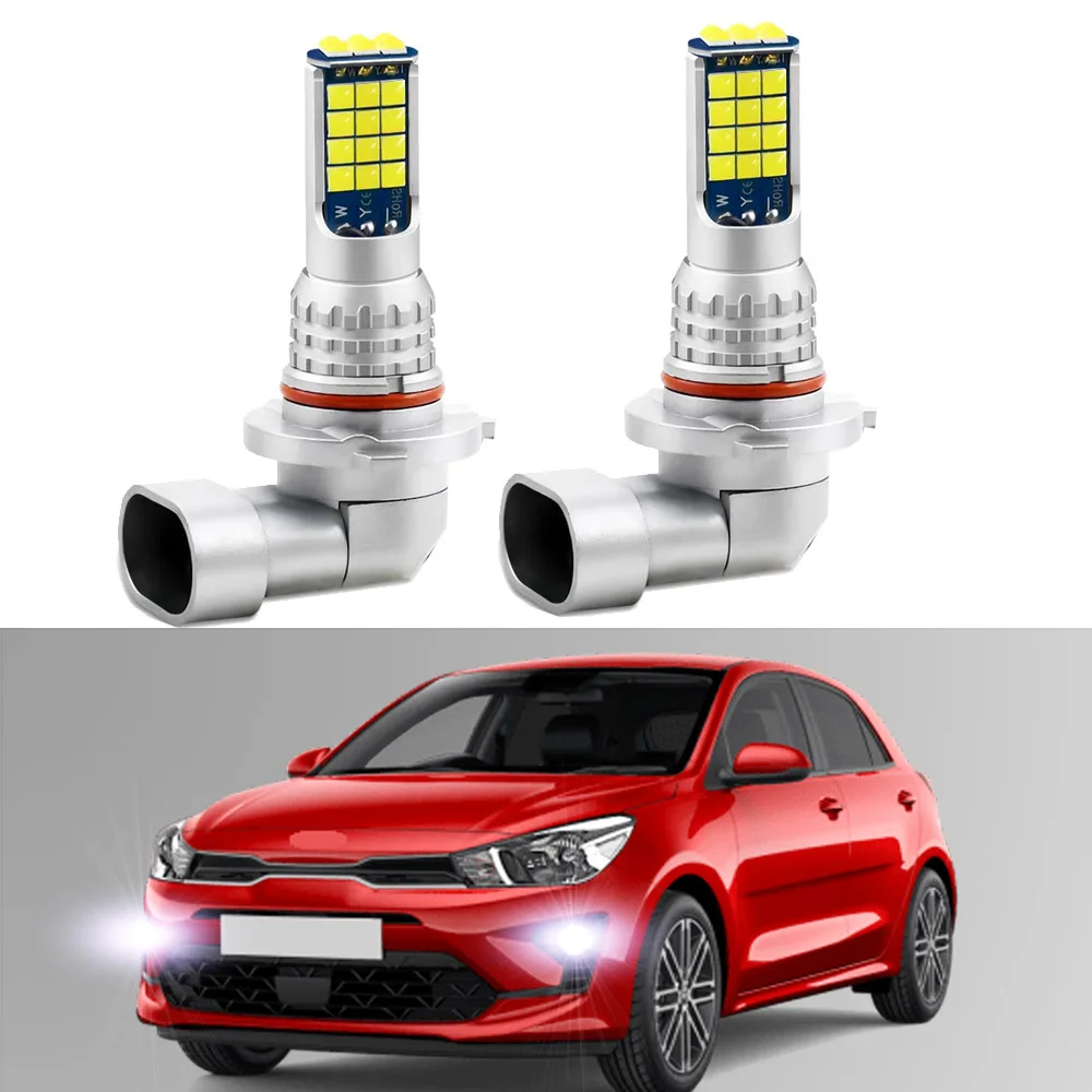 

2Pcs LED Fog Lamp Bulbs For Kia Rio 2018-2024 Sedan Hatchback Accessories White Yellow Fog Lamp