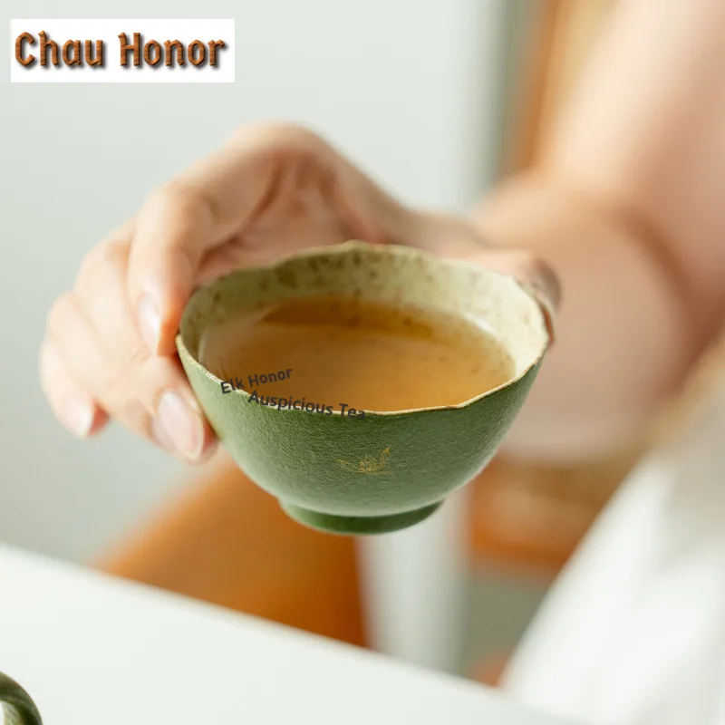 45ml Hand-painted Orchid Teacup Retro Tea Bowl Jug Tea-tasting Fragrance Cup Chazhan Master Cups Teaset Accessories Collection