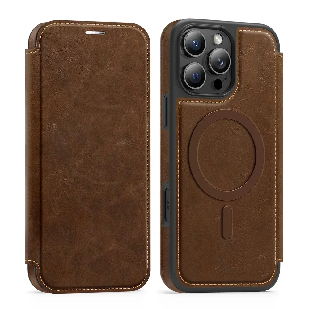 Premium 2-in-1 Detachable Leather Wallet Case with MagSafe RFID Protection