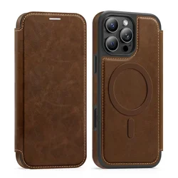 Premium 2 - in - 1 Detachable Leather Wallet Case with MagSafe RFID Protection - iPhone 14 Plus (Coffee)