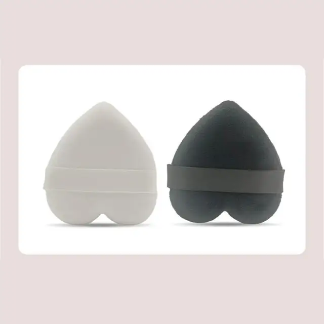 1pc Heart Shaped Powder Puff Cosmetics Soft Cotton Face Mini Face Make Up Sponge Flocking Make Up Puff Tools Washable 4