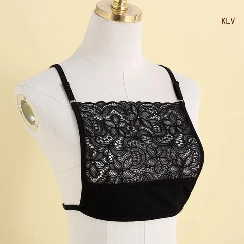 Women's Lace Cleavage Cover Camisole Breathable Invisible Mock Camisole Bras  Solid Color Overlay Modesty Panel Vest - AliExpress