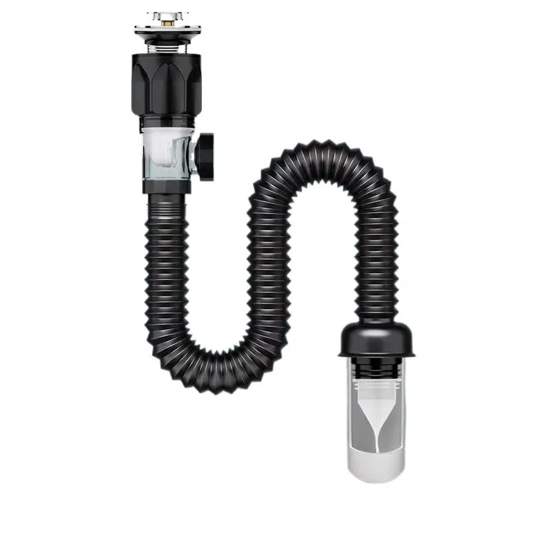 Universal Flexible Sink Drain Pipe Set Retractable Deodorant Drainage Tube Basin Installation For Bathroom Kitchen Accessories