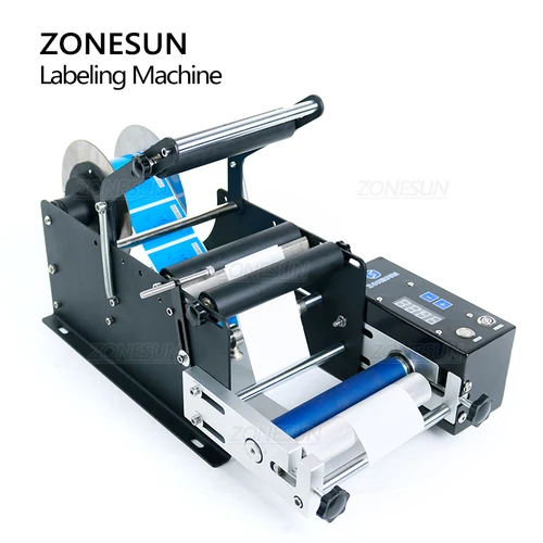 ZONESUN ZS-TB50SM 라벨 부착기, 전기 라벨링 기계, 원형 원통형 유리 플라스틱 병, 양철 캔 스티커 6