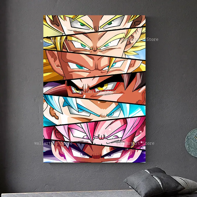 Dragon Ball Goku Super Saiyan Ogen Poster Japanse Anime Canvas