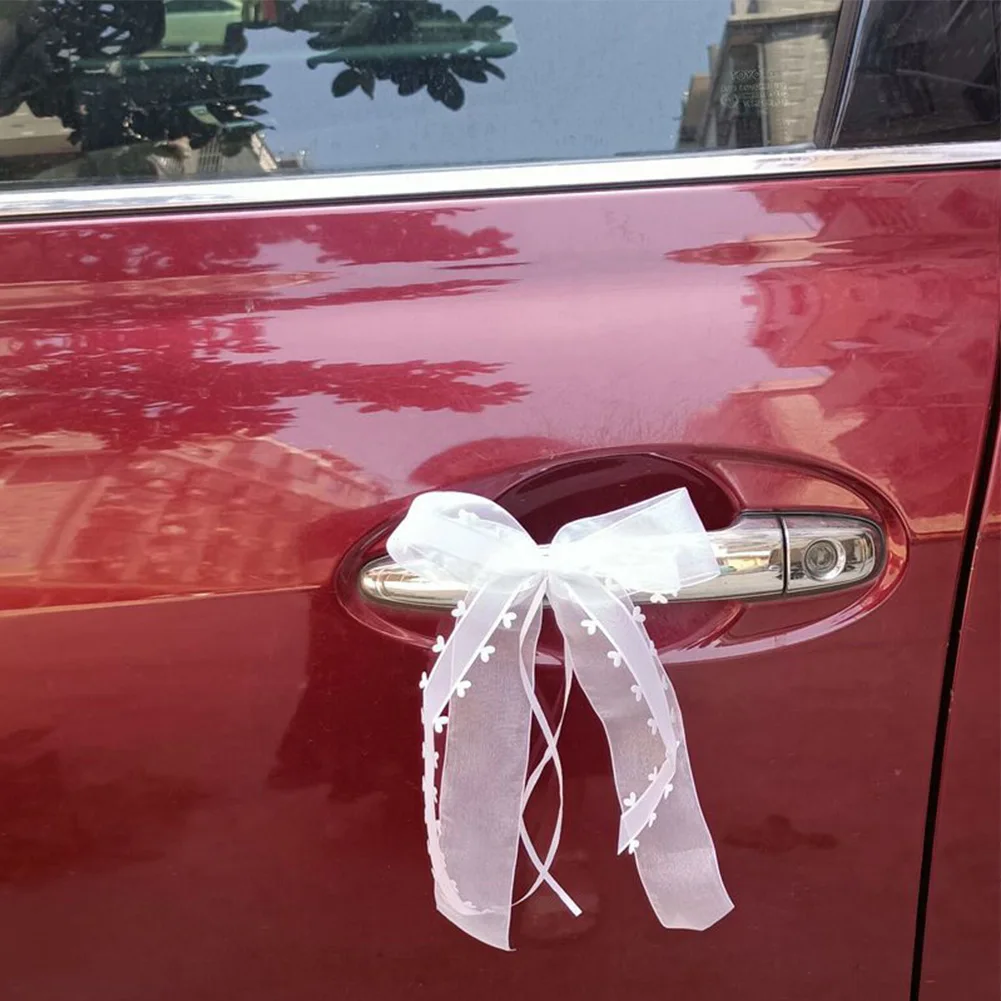 

30Pcs Ribbon Bows Knot Craft Bows White Small Flower Gift Tie Wedding Car Chairs Party Bow Bowknot DIY Vase Photo Decoration