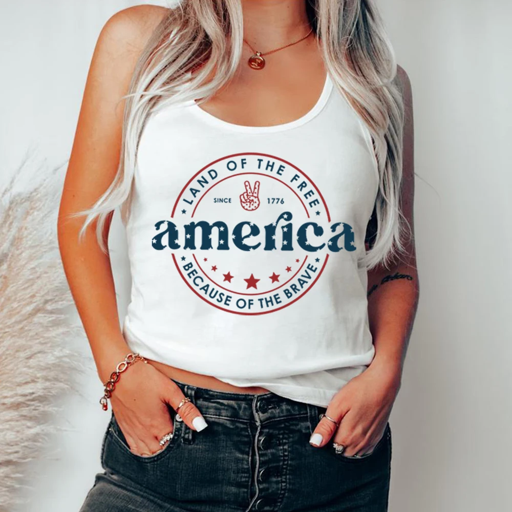 

Американская Земля Свободных Из-за храбрых надписей, майка с принтом, 4 звена, патриотическая футболка, рубашки на День Независимости