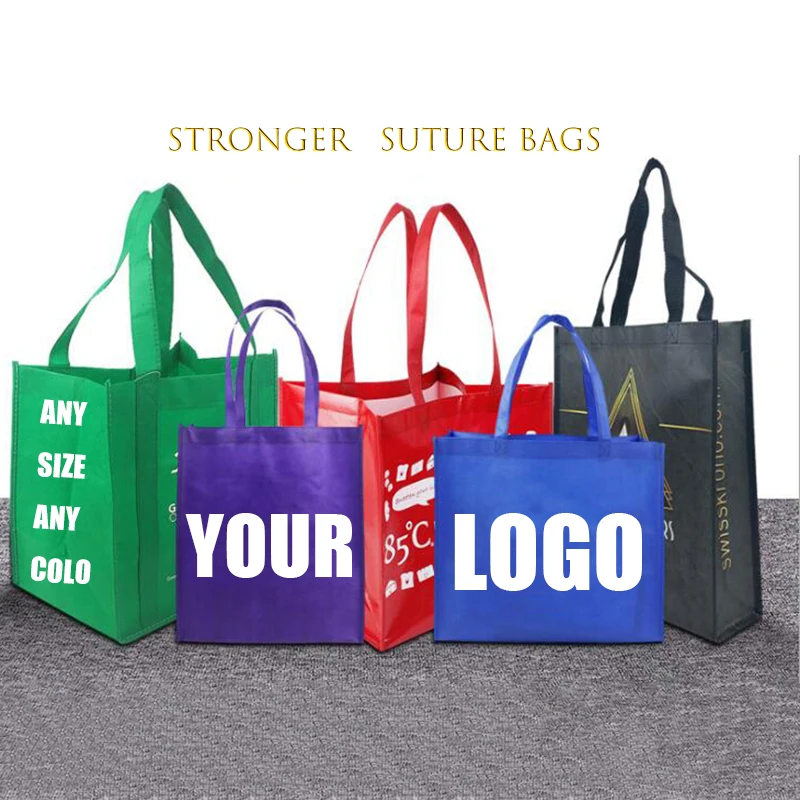 1000pcs Factory outlet Shopping bags High quality Suture stronger Non woven Handle bags