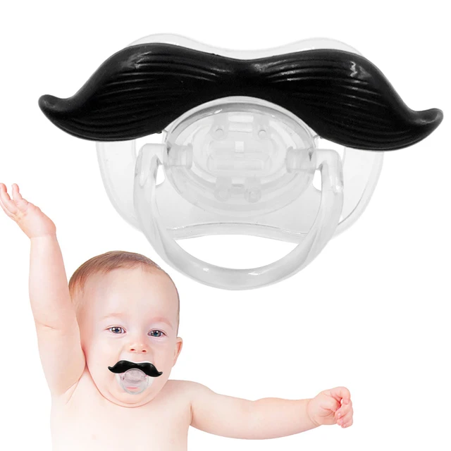 Baby Funny Pacifier Portable Cute Pacifiers with Funny Beard Cute