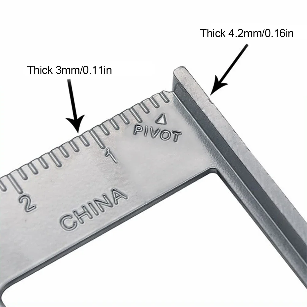 Tripod Aluminium Angle Protractor 7" Woodworkers Carpenter's Tools 90 Degree Thick Leather Right Angle