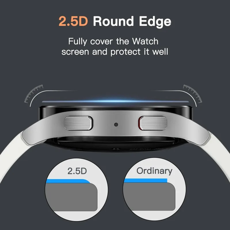 Premium Tempered Glass Screen Protector for Smartwatches - Anti-Scratch Protective Film
