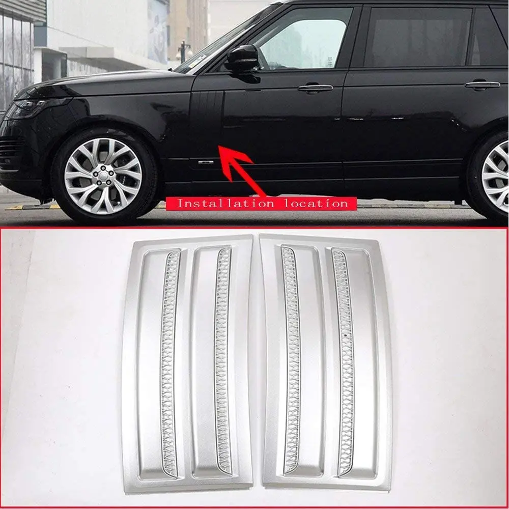 

Replacement ABS Side Door Fender Air Vent Outlet Trim For Land Rover Range Rover Vogue SVO 2013-2018 Silver