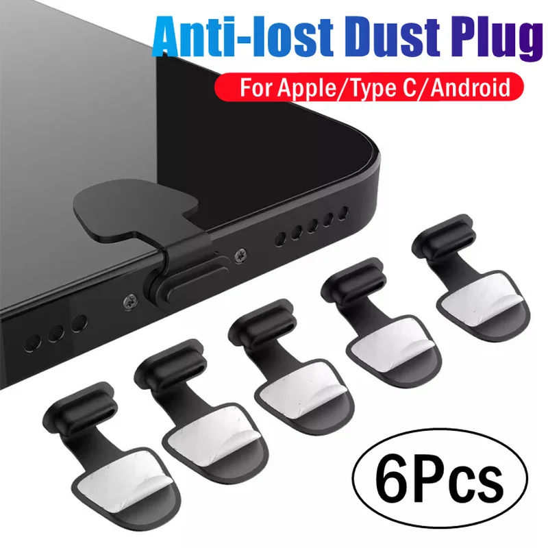 Universal Silicone Charging Port Protector and Anti-Dust Plug Set