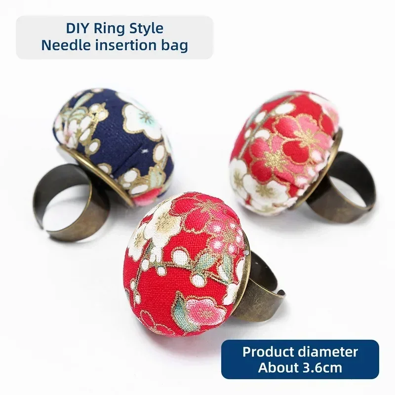 Vintage Embroidery Needle Insertion Ring Sewing Fabric Storage Needle Insertion Bag Handmade DIY Cross Stitch Sewing Tools