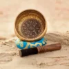 12cm Diameter Handmade Singing bowls with Leather Stick 4 Buddha Design Meditation Mindfulness Sound bowl 4