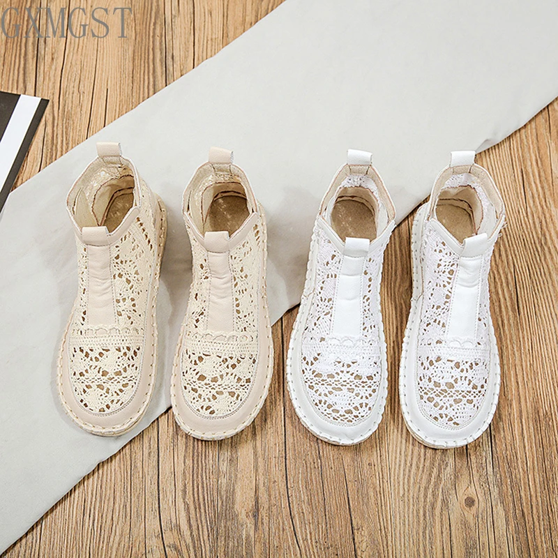 Women Breathable Mesh Summer Shoes Lace Walking Non Slip