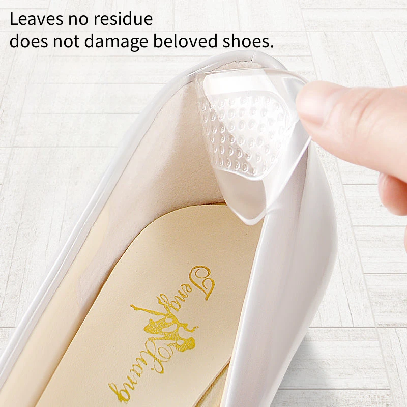 Silicone Heel Protectors Womens Shoes Heel Cushion Foot Care Shoe Pads for High Heels Adjustable Size Insoles