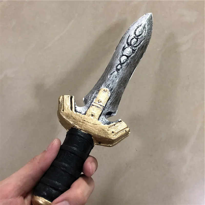 Dagger Leaves Rune Sword Prop - Cosplay Weapon for Kids Safe PU Halloween Role Play
