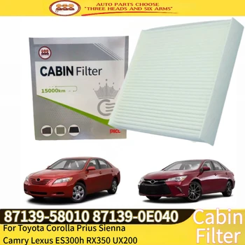 10-111E Cabin Air Filter 87139-58010 87139-0E040 For Toyota Corolla Prius Sienna Camry Lexus ES300h RX350 UX200 1