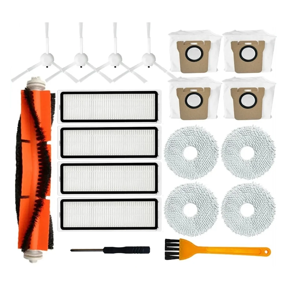 

Запчасти для робота-пылесоса Xiaomi X10 + X10 Plus B101GL, аксессуары, основная боковая щетка, фильтр НЕРА, Швабра, тканевый мешок для пыли