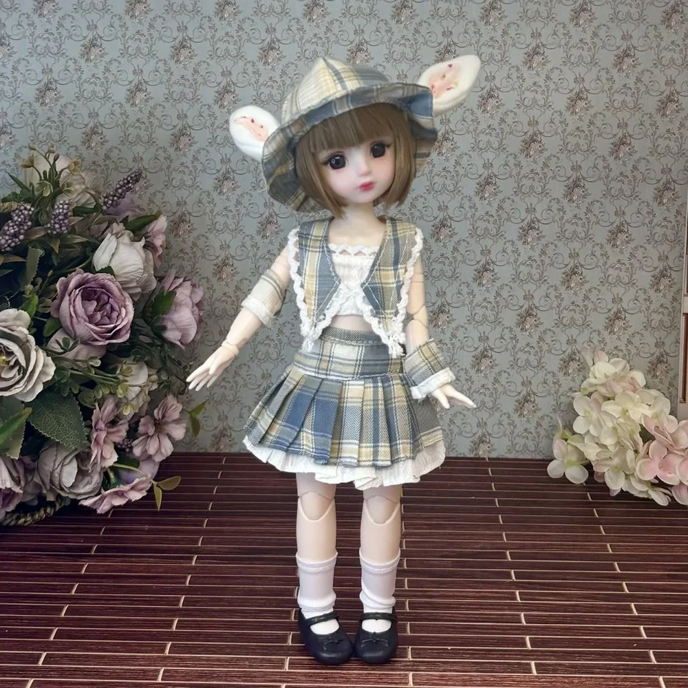 Colorful Dress-Up Doll with Removable Joints and 3D Eyes - 30cm