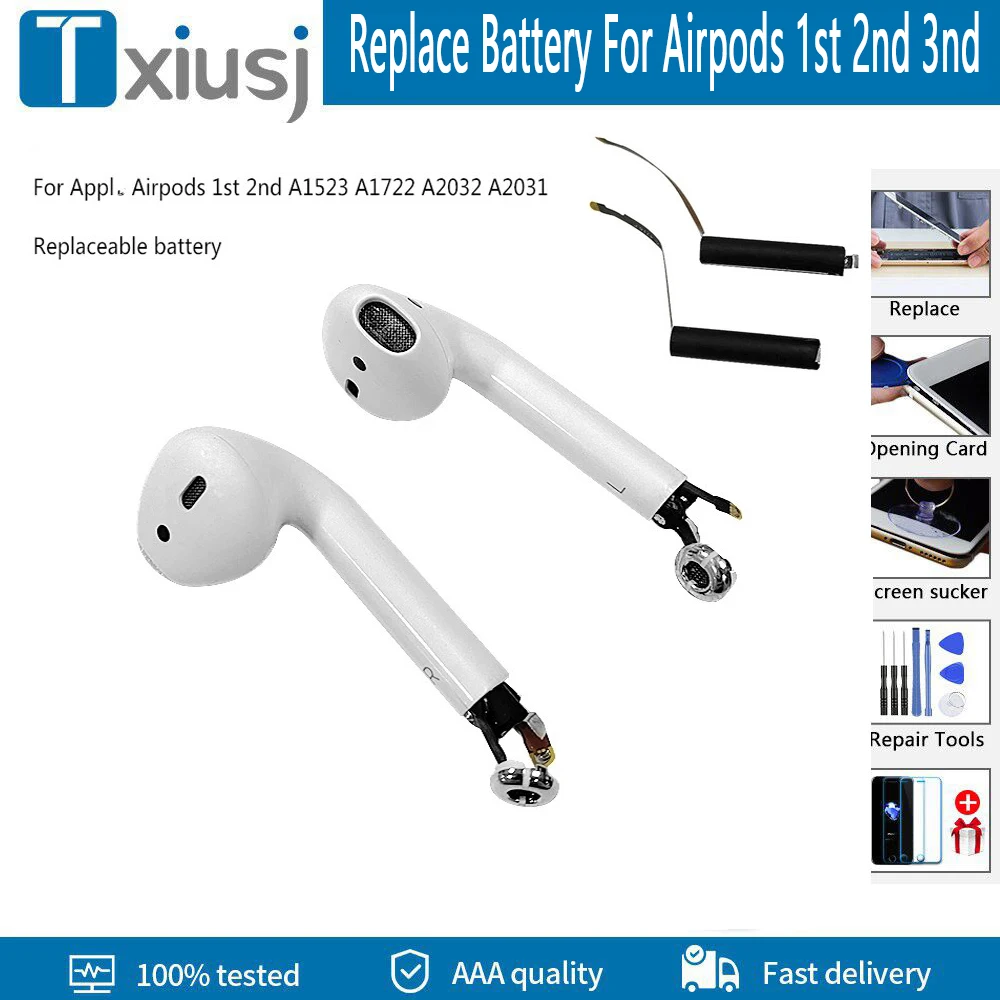 Sostituire La Batteria Per Airpods 1St 2Nd 3Nd A1604 A1523 A1722 A2032 A2031 Air Pods 1 Air Pods 2 3 Batteria Sostituibile Goky93Mwha1604