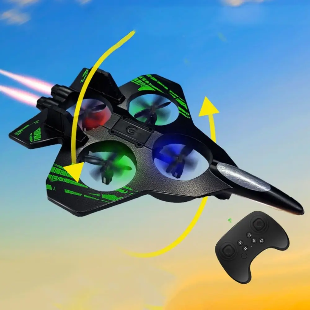 EPP Foam Remote Control Foam Fighter RC Drones Gravity Sensing Four Motor Helicopter Toy with Light Durable RC Hobby Jet Plane