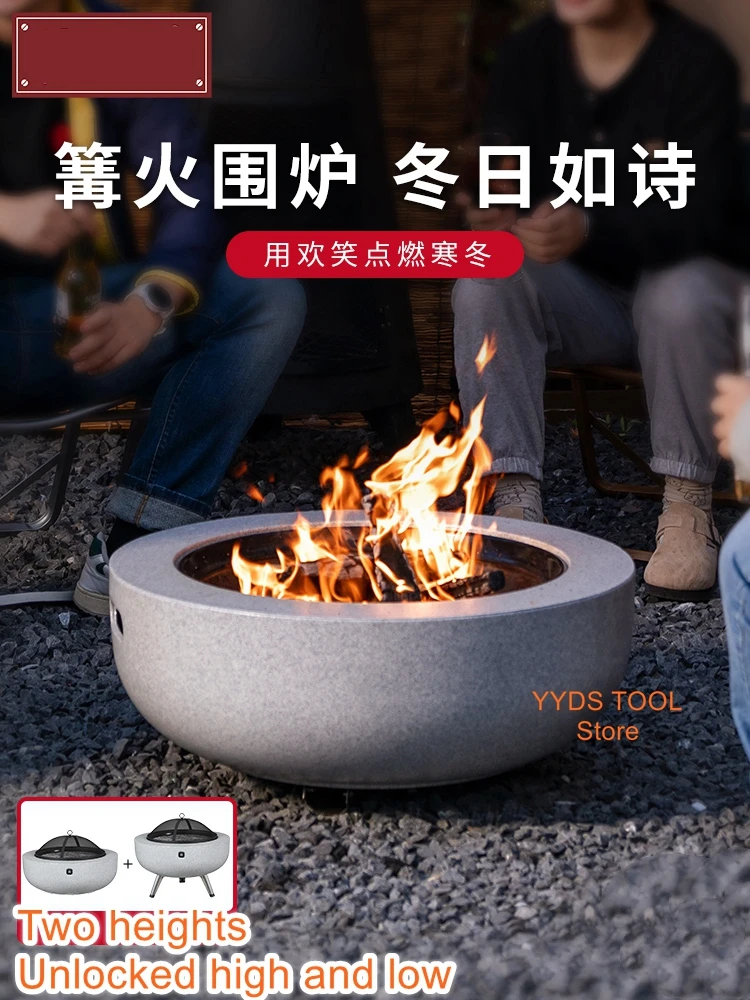 Big size 60CM courtyard barbecue stove villa charcoal heating stove outdoor barbecue stove home brazier indoor charcoal brazier