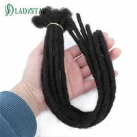 0.4 cm 0.6 cm 0.8 cm largeur Loc Extension cheveux humains 40 brins entièrement faits à la main 100% Extensions de cheveux humains Dreadlock pour hommes femmes 2
