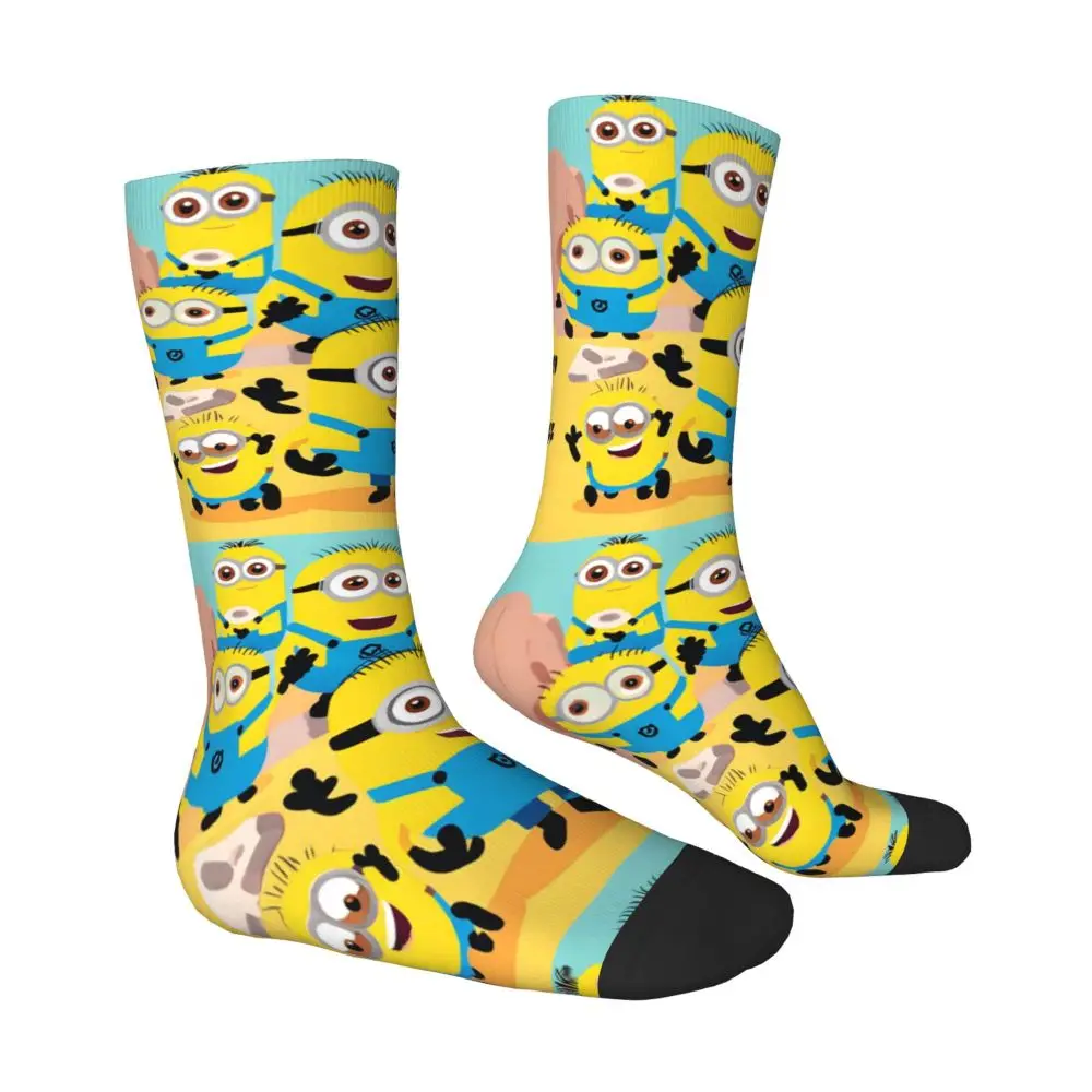 Custom Cool Print M- Minions Cartoon Socks for Women Men Stretchy Summer Autumn Winter M- Minions Bananas Crew Socks 23 S985cdcab2b09482a9b5f0f0809d46226r