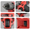 Milwaukee 1300N.M Torque Brushless Electric Impact Wrench 1/2 inch Screwdriver Cordless Wrench Power Tools For 18V Battery 6