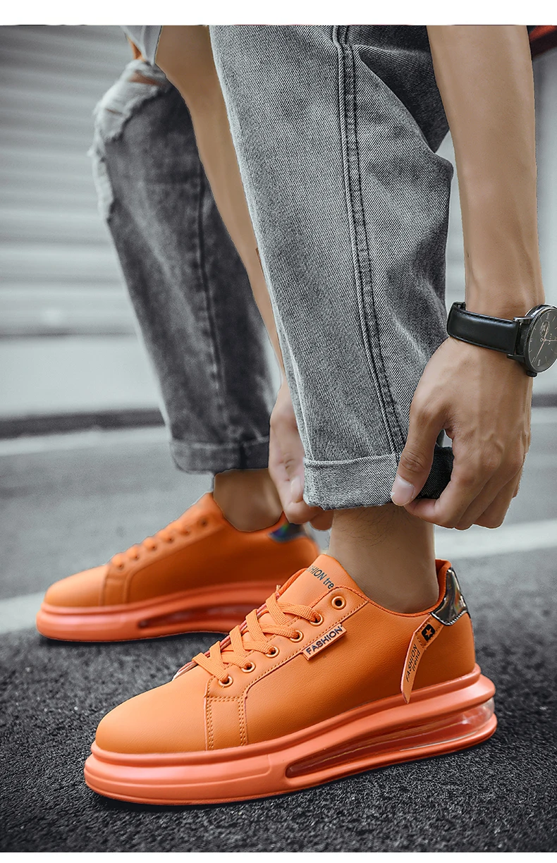 Casual Men's Shoes Comfortable Soft Breathable Pu Leather Flats_voghion.com