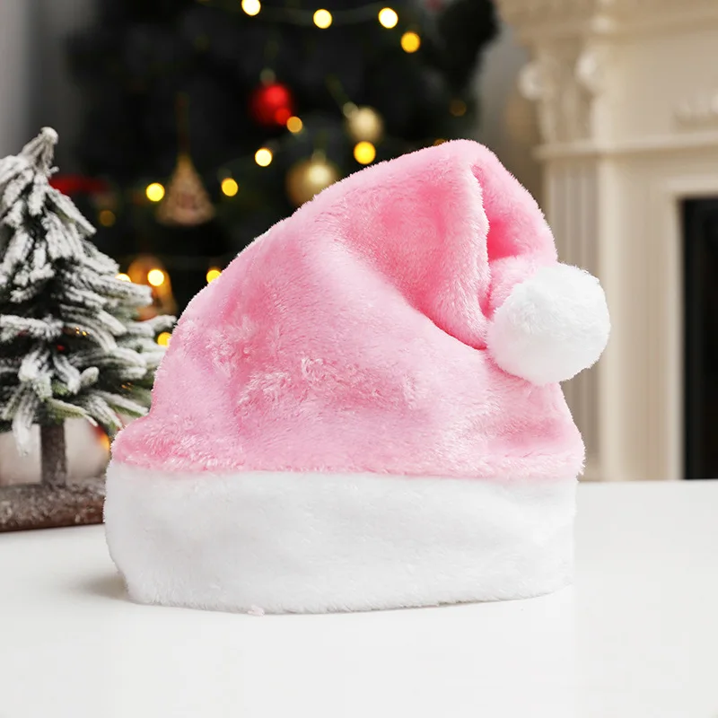 1PC New Year Adult Santa Hat Christmas Hat Props Pink Personalized Santa Christmas Party X-Mas Party christmas beanie hat