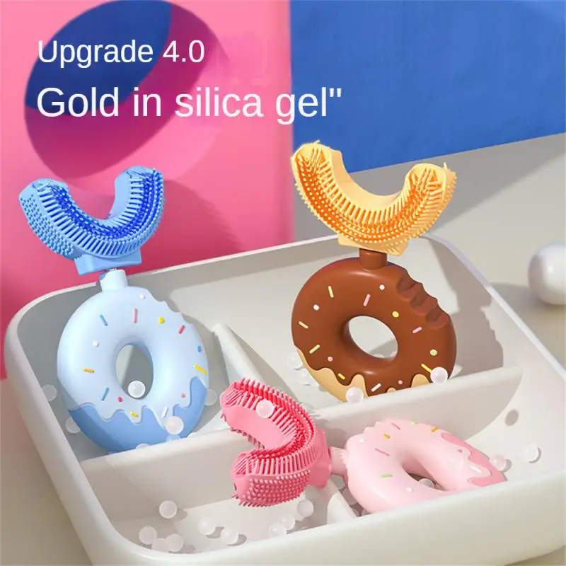 Baby Toothbrush 360 Degree U-shaped Child Toothbrush Teether BPA Free Silicone Kids Teeth Oral Care Cleaning Infant Baby Care