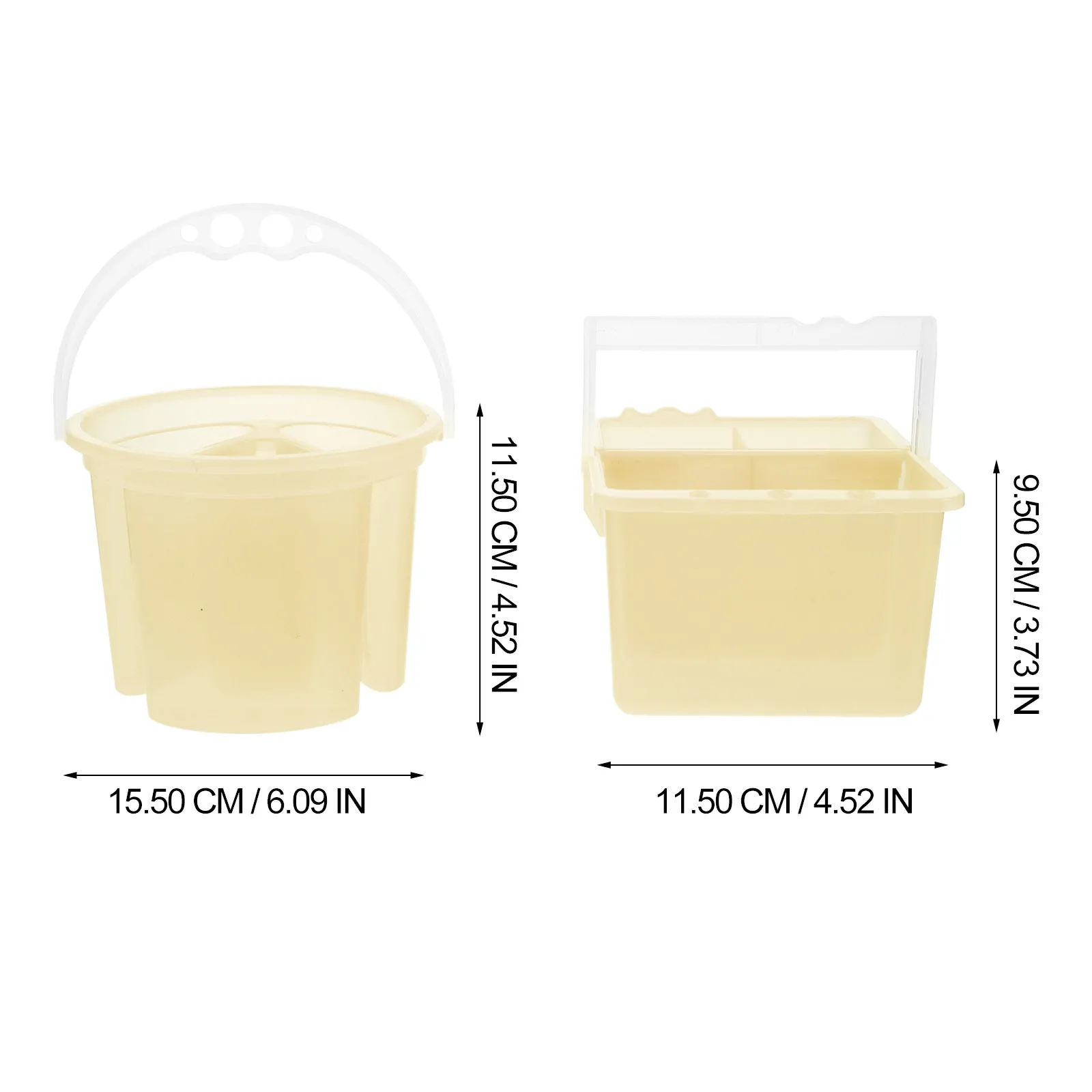 2Pcs 아티스트 브러쉬 와셔 페인트 브러쉬 클리너 휴대용 플라스틱 물통 홀더 그림 도구 액세서리