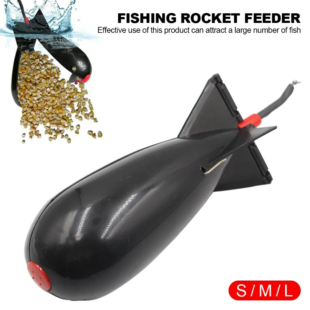1Pc Carp Fishing Rocket Feeder Spod Bomb Float Lure Bait Holder Spomb Pellet Rockets Feeders Position Gear Accessories S M L