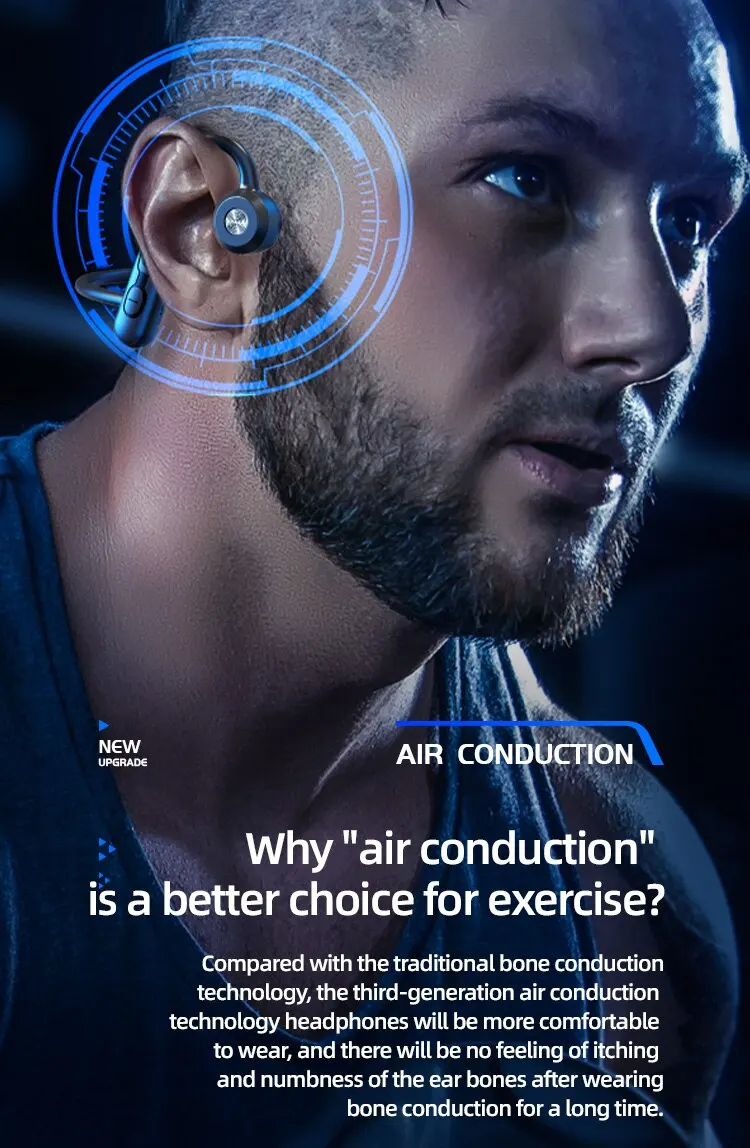 G25 Wireless Headset Bluetooth Earphone Headphones 5.3 Bone Conducting OpenEAR Large Capacity Battery Stereo Waterproof Earbuds S985d3aaba95540959ddc89c7bf7413dbu