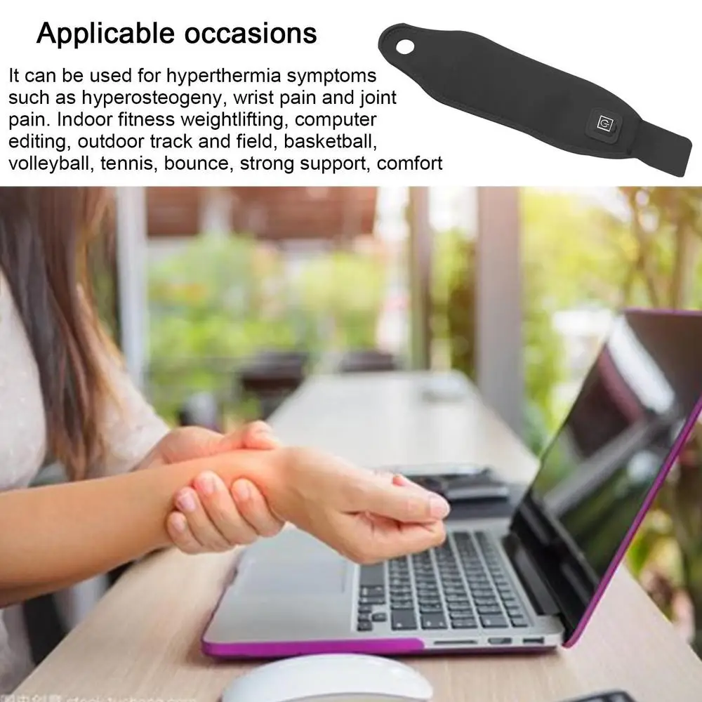 Heated Wrist Wrap Wrist Warmer Electric Heating Pad Relax Hands Wrist Thumb Moxibustion Hot Compress Warming Wristband USB Three