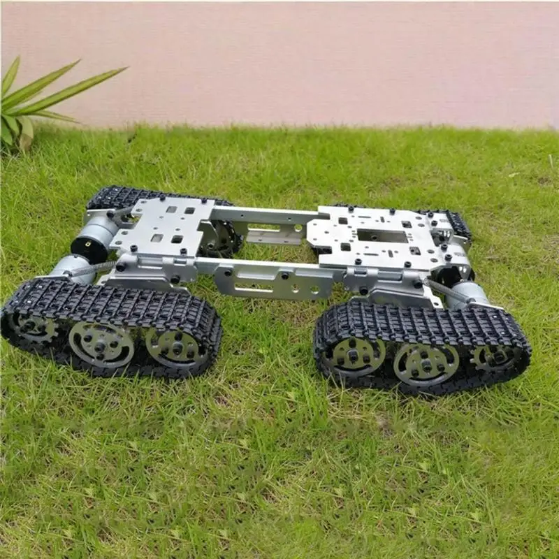 Metall- und Kunststoff-Roboterpanzer-Auto-Chassis-Gleisbasis für DIY-ferngesteuerte Spielzeugmodelle mit erweiterter Existenz – Detail 10