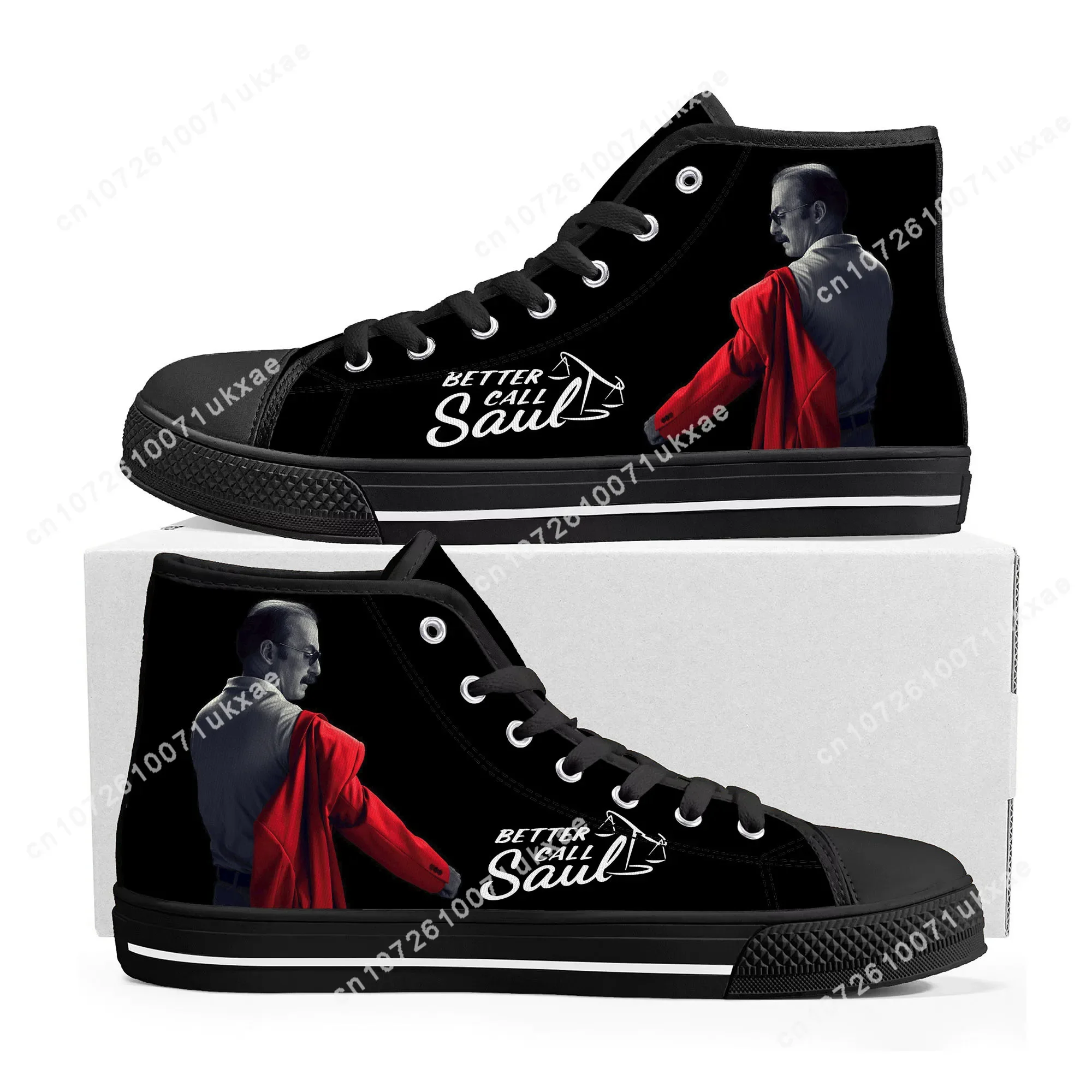 Better Call Saul High Top Sneakers Mens Womens Teenager Canvas High Quality Sneaker Casual Custom Made Shoes Customize DIY Shoe