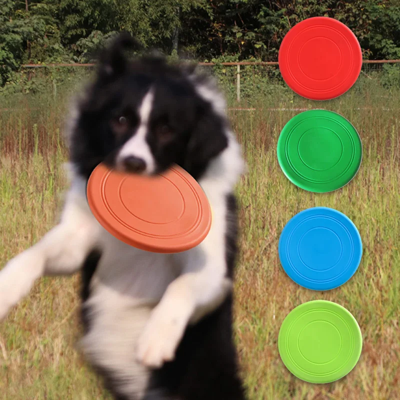 

Silicone Flying Saucer Funny Dog Cat Toy Dog Game Flying Discs Resistant Chew Puppy Training Interactive Pet Supplies