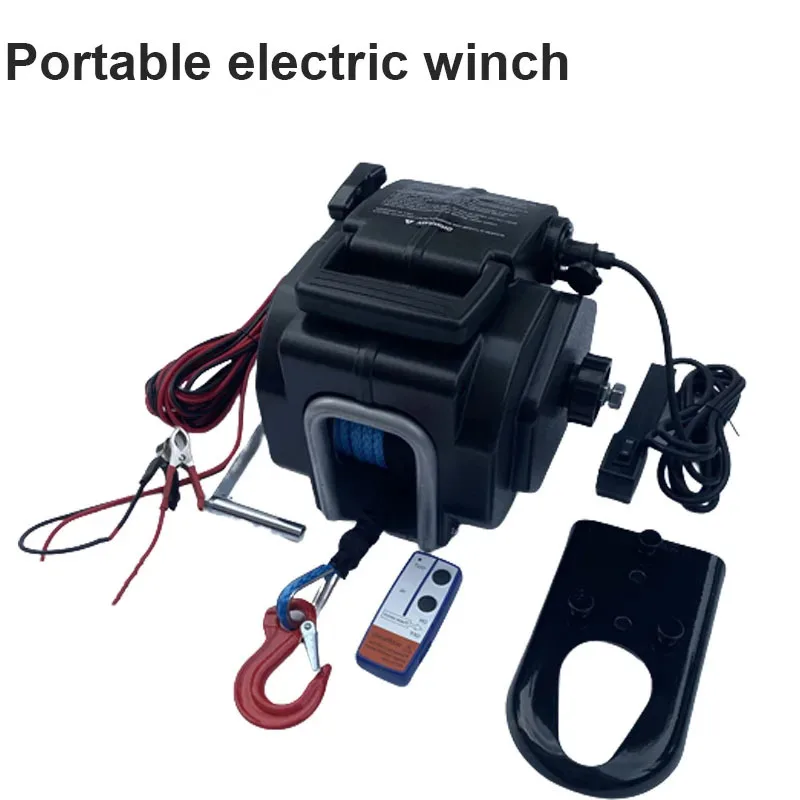 

Driving Equipment 5000 Pounds Portable Household Electric Winch Car Boat/Yacht Rubber Boat Small Crane Tractor Marine Self