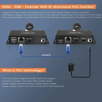 USB HDMI KVM extender splitter over Ethernet 1080P Extender HDMI USB KVM Extender splitter HDMI Loop for Mouse Keyboard PC - Image 2