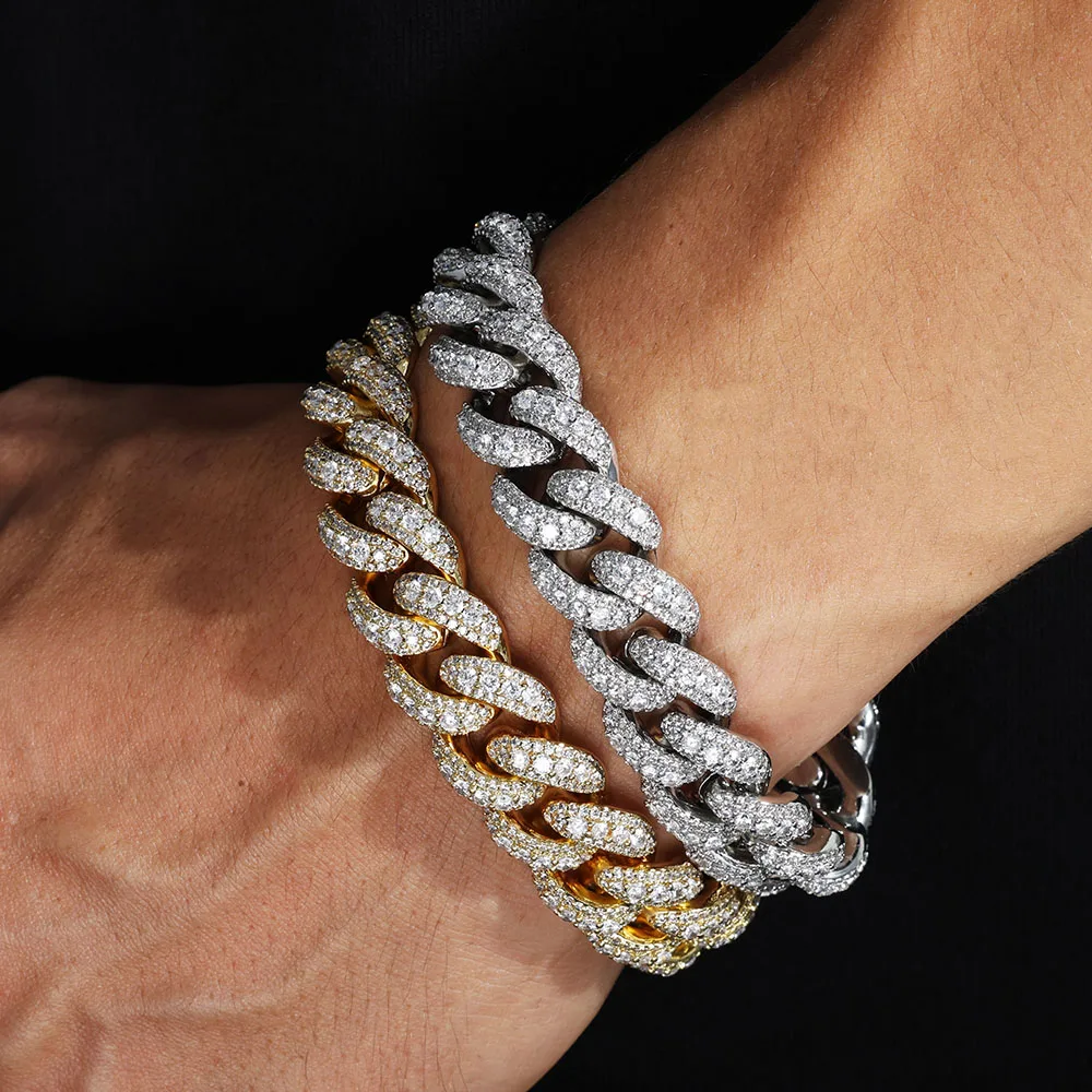 Collana E Bracciale Cubana Hip Hop - Acciaio Titanio Larghezza 9mm - Foto 6