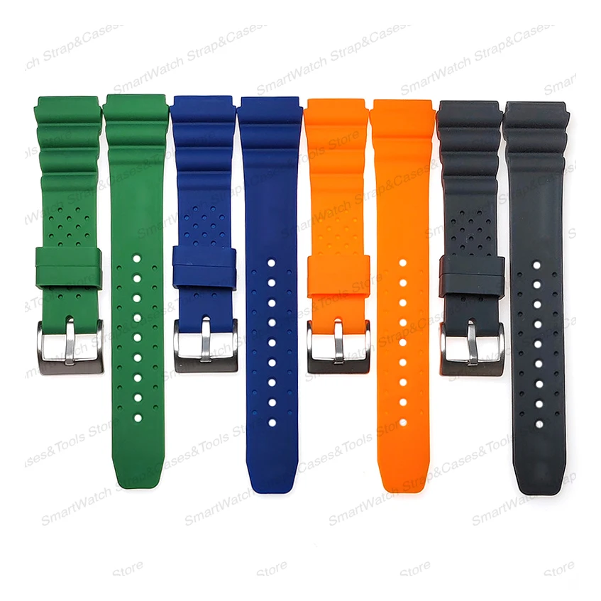 Waterproof Silicone Sport Watch Straps - Durable Rubber Replacement Bracelet