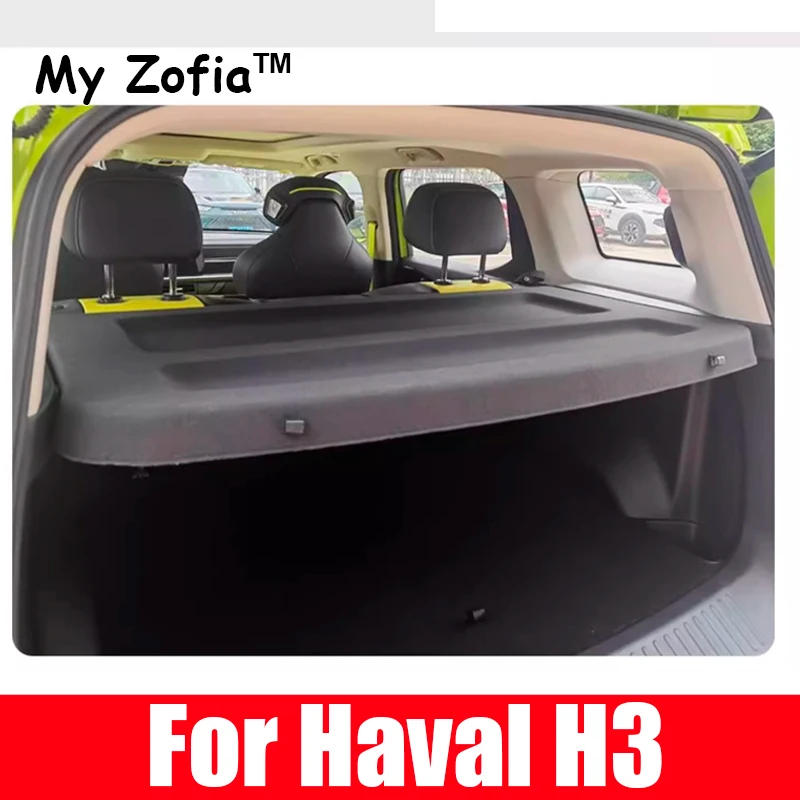 For Great Wall HAVAL H3 Car Rear Trunk Curtain Cover Rear Rack Partition Shelter Canvas Storage Decoration Accessories car trunk organizer trunk organizer