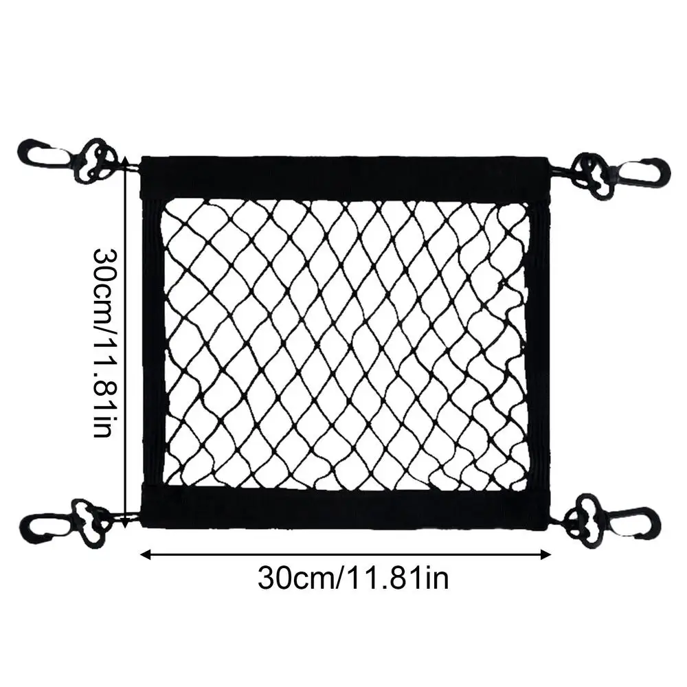Motorcycle Cargo Net Polyester High Elastic Cargo Net with 4 Adjustable Hooks 360 Degree Rotatable Motorcycle Supplies