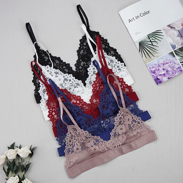 1 Pcs Sexy Bra For Woman Lace Thin Underwear Female Unlined