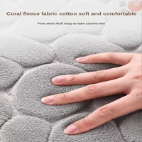Tapis de Bain en Relief 3D Antidérapant, Produit Absorbant, Lavable en Machine, vaccage Rapide 4