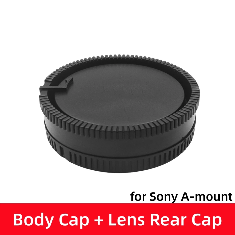 Protective Camera Body Cover & Lens Rear Cap for Sony A-Mount DSLR/SLT